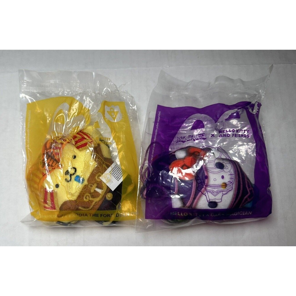 2024 McDonalds Happy Meal Toy Plush YU-GI-OH x HELLO KITTY Set Of 2